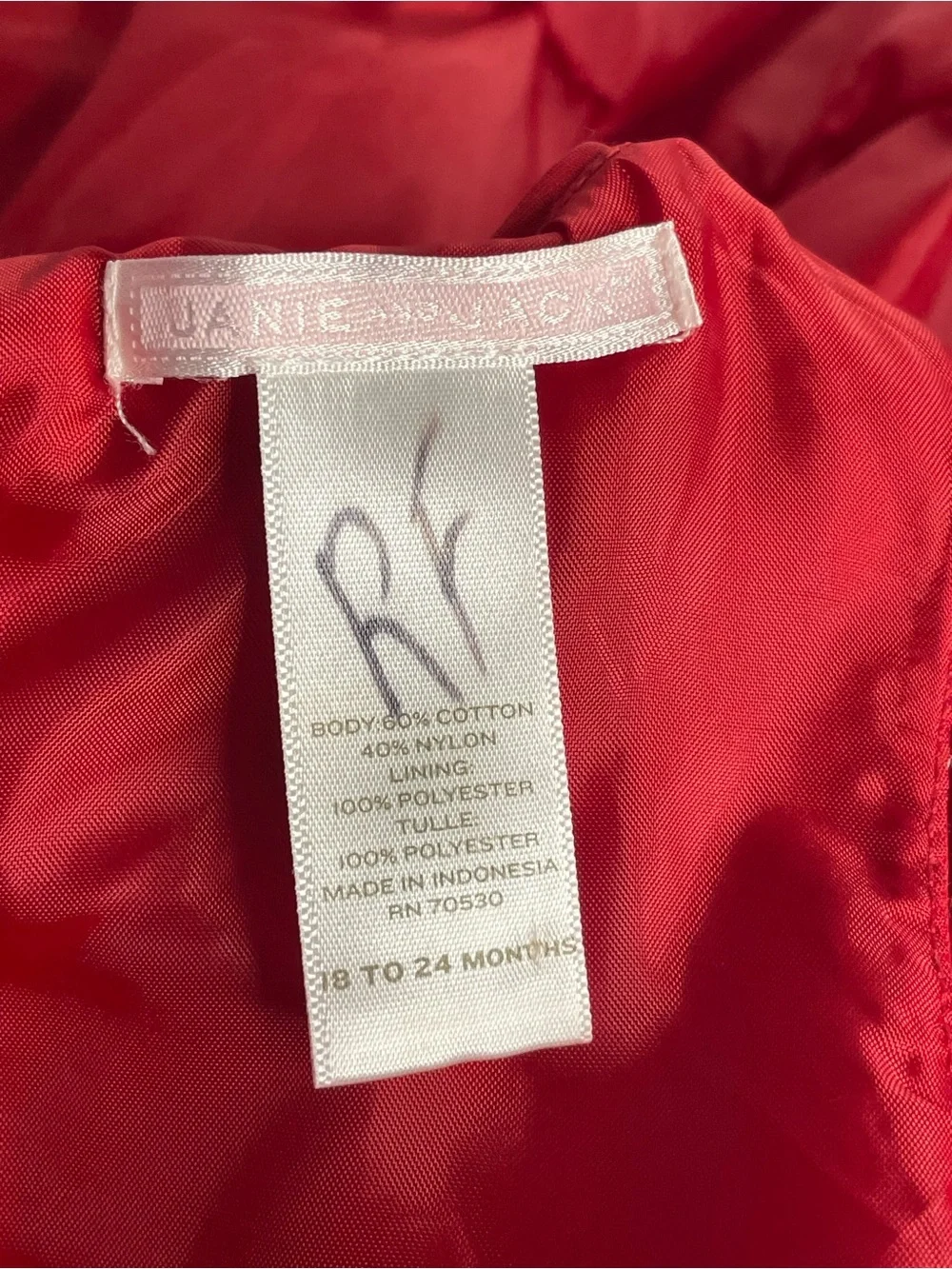 Janie and Jack 2012 Holiday Gift Red Tiered Party Dress Size 18-24 Month